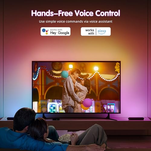 Color-changing Smart LED Light Bars with Music Sync & Voice Control