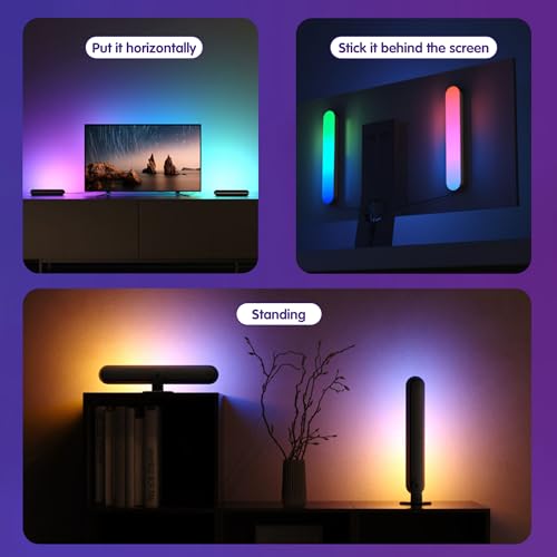 Color-changing Smart LED Light Bars with Music Sync & Voice Control