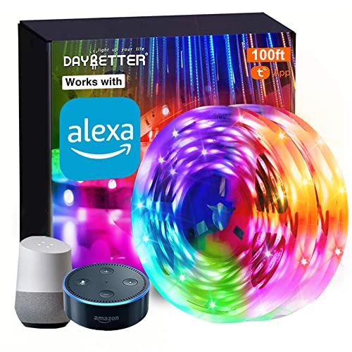 100ft Smart WiFi LED Strip Lights, App Controlled