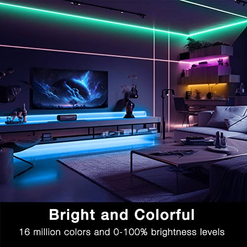 100ft Smart WiFi LED Strip Lights, App Controlled
