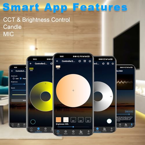 Smart White LED Strip Lights - Customize Your Space