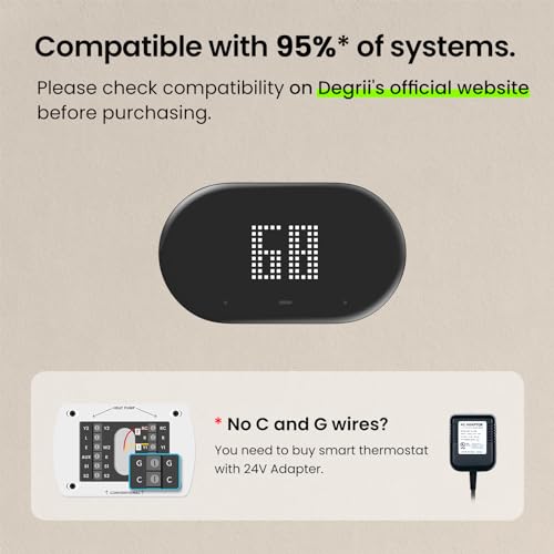 Degrii Smart Thermostat: Energy-Saving, WiFi, Google, Alexa