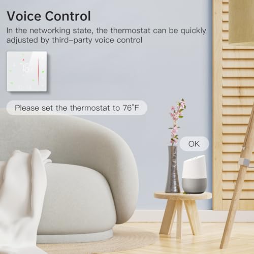 Programmable Voice Control Smart Thermostat Compatible with Alexa