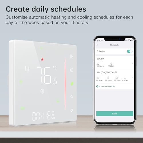 Programmable Voice Control Smart Thermostat Compatible with Alexa