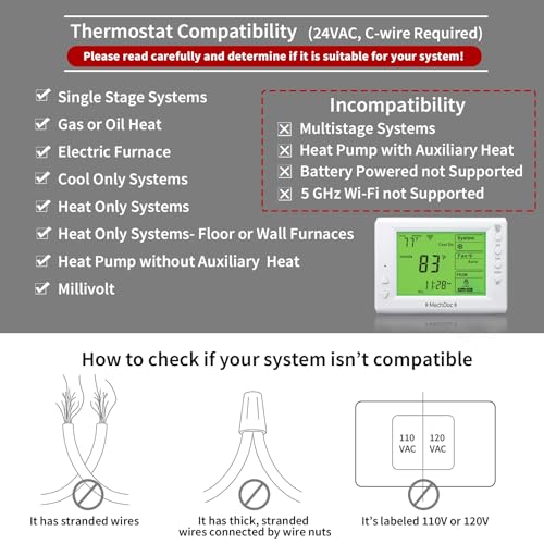 Smart Thermostat for Alexa & Google, 7-Day Programmable