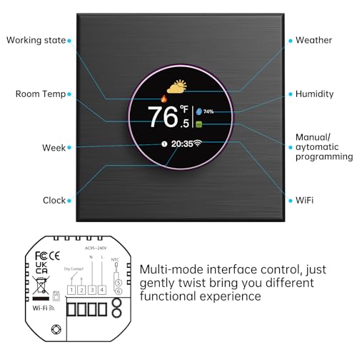Smart Thermostat for Electric Heaters: Works with Alexa