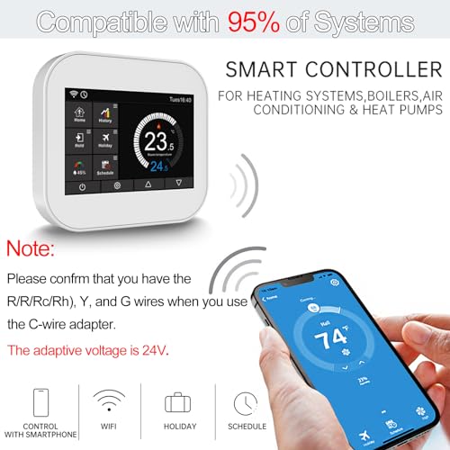 7 Day Programmable WiFi Thermostat for Smart Homes