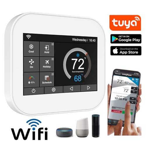 7 Day Programmable WiFi Thermostat for Smart Homes