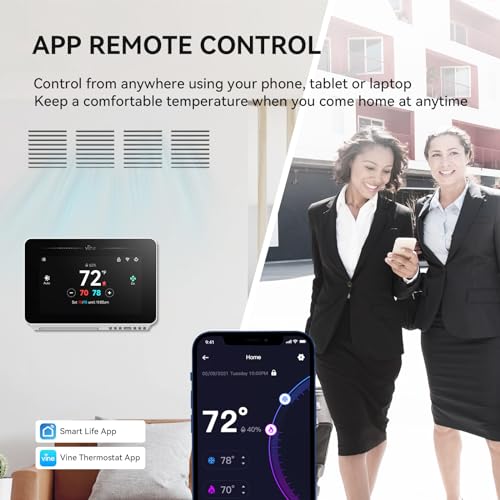 Smart Home Thermostat with 4.3" Touch Screen