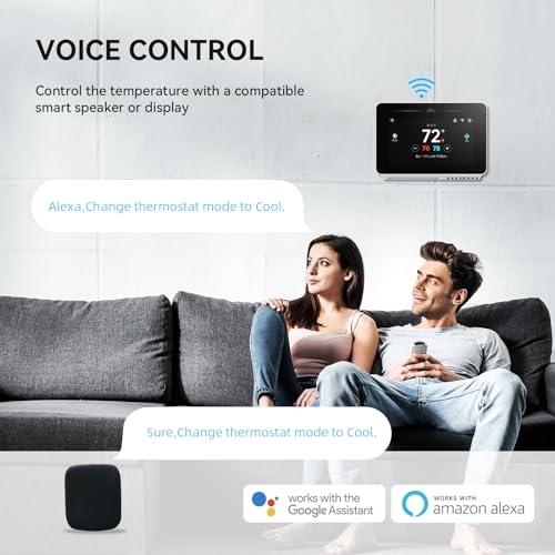 Smart Home Thermostat with 4.3" Touch Screen