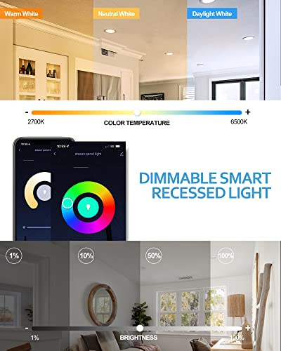 Smart Color-Changing Recessed Lights with Alexa Compatibility