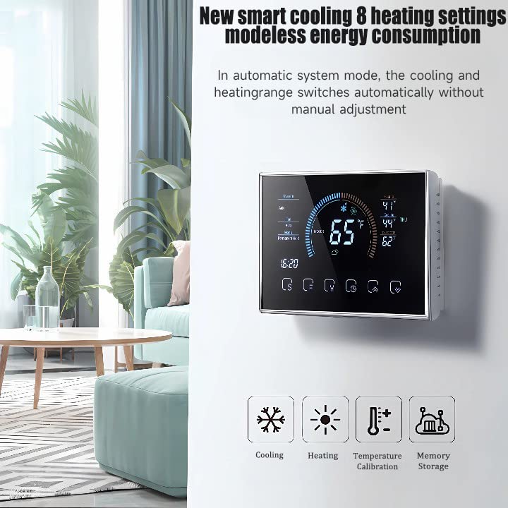 WiFi Thermostat for Home Heat Pump, Voice Controlled Alexa/Google
