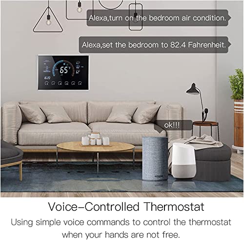 WiFi Thermostat for Home Heat Pump, Voice Controlled Alexa/Google
