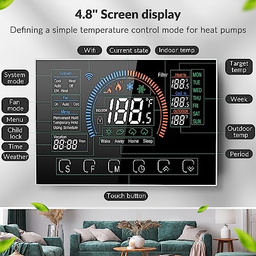 WiFi Programmable Smart Thermostat for Home, Energy Saving
