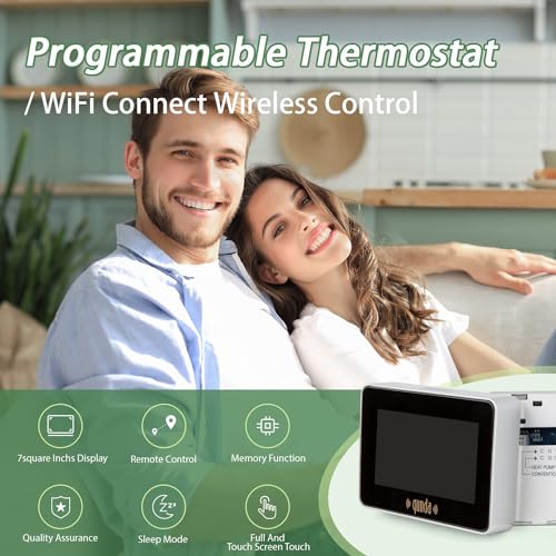 WiFi Touch-Screen Programable Thermostat for HVAC Systems