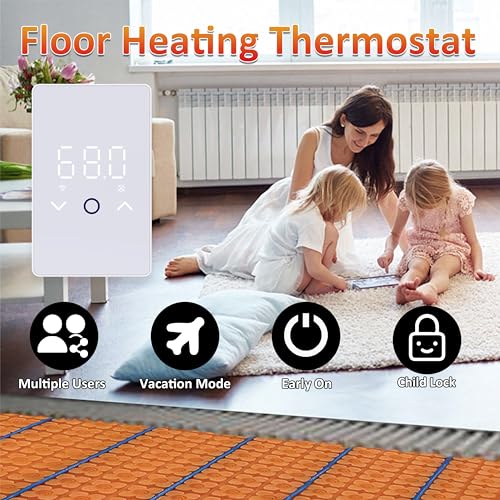 MAXKOSKO Smart WiFi Electric Floor Warming Thermostat - White