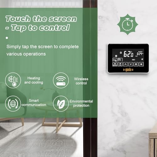 WiFi Touch-Screen Programable Thermostat for HVAC Systems