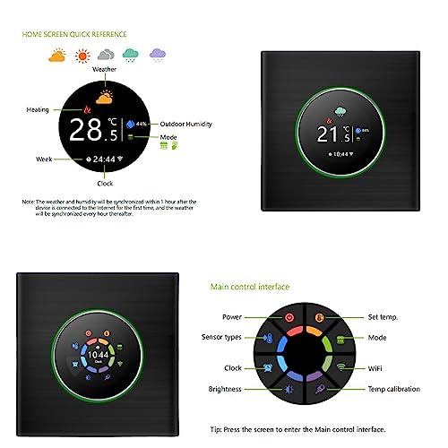 Docooler Smart Thermostat with Voice Control, 3 Colors