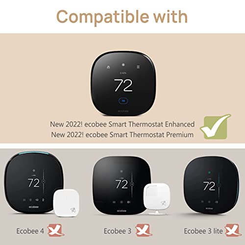 Ecobee Smart Thermostat Wall Plate Cover Kit, White
