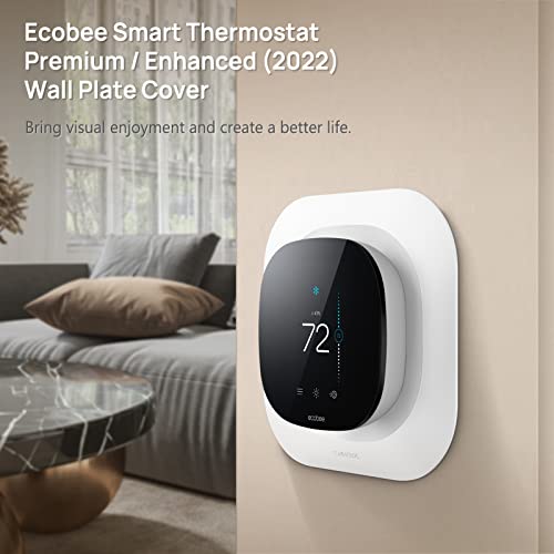 Ecobee Smart Thermostat Wall Plate Cover Kit, White