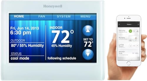 Honeywell TH9320WF5003 Wi-Fi Color Touch Thermostat, White