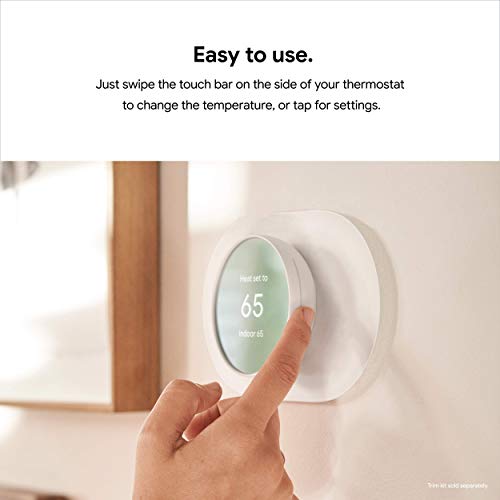 Programmable Wifi Nest Thermostat for Home - Charcoal