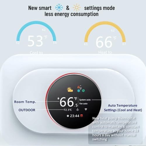 WiFi Smart Thermostat for Heat Pump, Compatible with Alexa