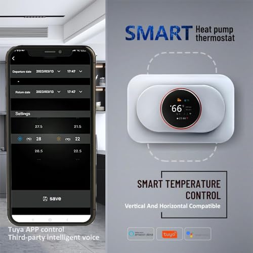 WiFi Smart Thermostat for Heat Pump, Compatible with Alexa