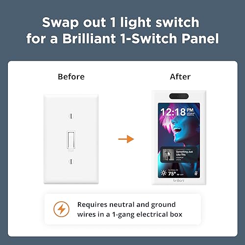 Touchscreen Smart Home Control Panel for Lighting & Music