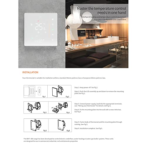 Smart WiFi Thermostat Controller for Water Heating - Black