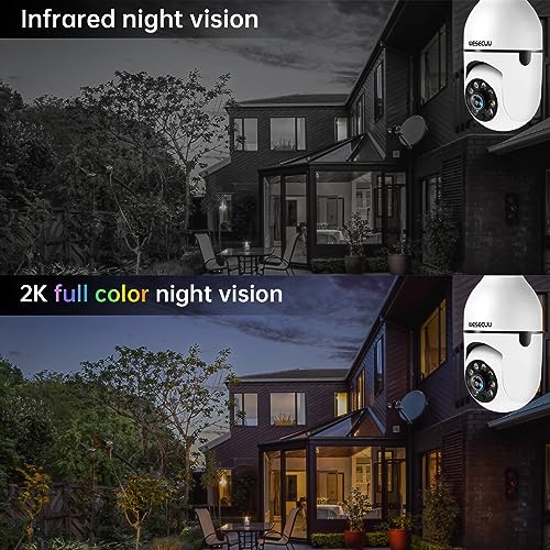 WESECUU Light Bulb Camera - 5G WiFi, 2K Vision, Alexa-Compatible