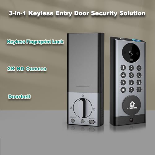 Stylrtop 3-in-1 Camera Smart Lock with Wi-Fi