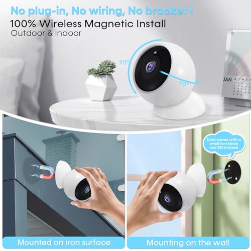 AMTIFO Wireless Security Camera: Portable 2K WiFi Cordless
