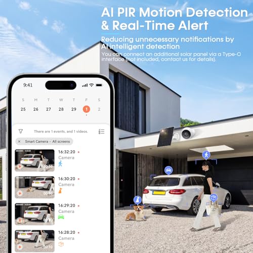 AMTIFO Wireless Security Camera: Portable 2K WiFi Cordless