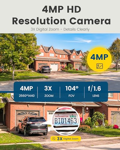 litokam 4MP Wireless Light Bulb Cameras for Home