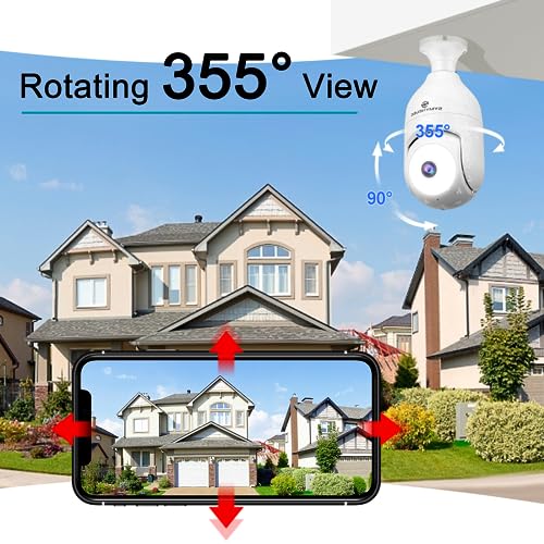 SYMYNELEC 5G Light Bulb Security Camera, Outdoor Waterproof