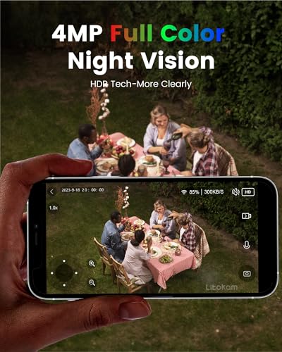 litokam 4MP Wireless Light Bulb Cameras for Home