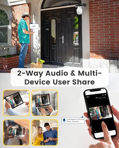 litokam 4MP Wireless Light Bulb Cameras for Home