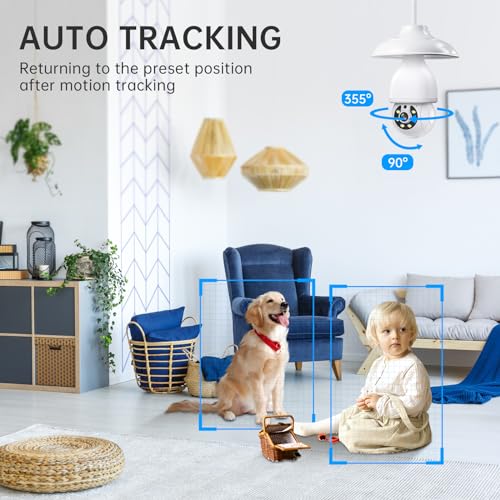 2-Pack Light Bulb Security Camera with Alexa Integration