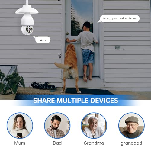 2-Pack Light Bulb Security Camera with Alexa Integration