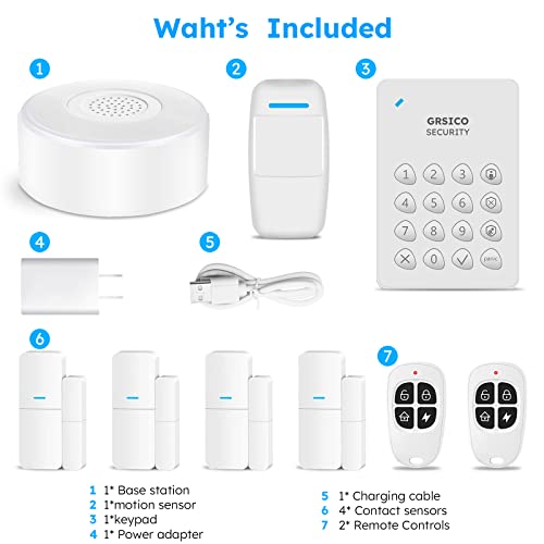 Smart Home WiFi Alarm System 9 Piece Kit