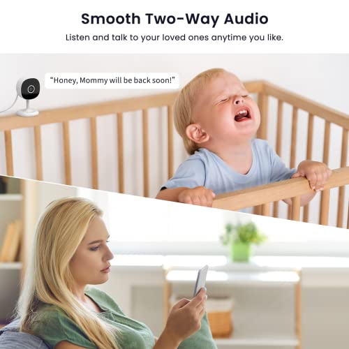 Smart Home Security Cameras with 2K Resolution, 2-Way Audio