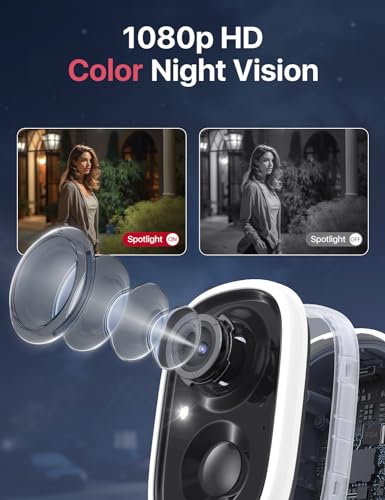 Wireless Security Camera with Color Night Vision and Two-Way Audio