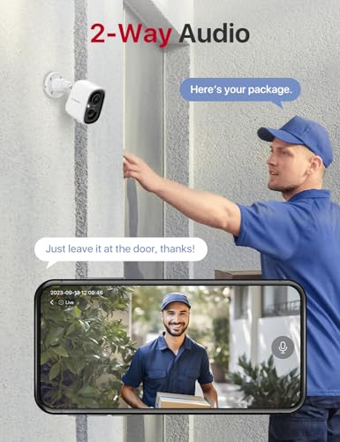 Wireless Security Camera with Color Night Vision and Two-Way Audio