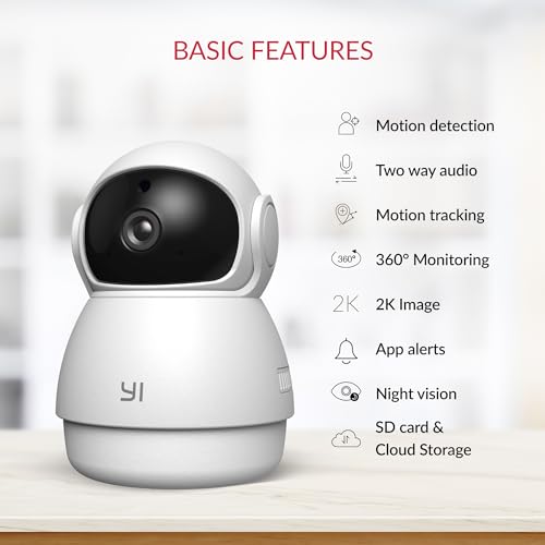 YI 2K Dome Security Camera for Smart Pet Monitoring