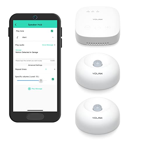 YoLink SpeakerHub & Two Motion Sensor Smart Home Kit