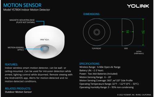 YoLink SpeakerHub & Two Motion Sensor Smart Home Kit