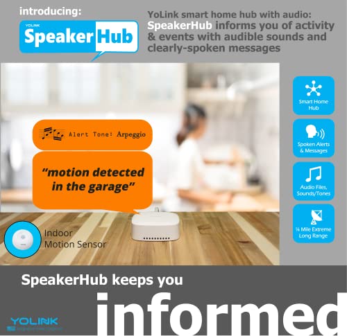YoLink SpeakerHub & Two Motion Sensor Smart Home Kit