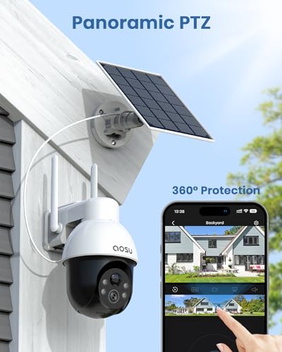 AOSU Solar Wireless Outdoor Security Camera System (2 Pack)