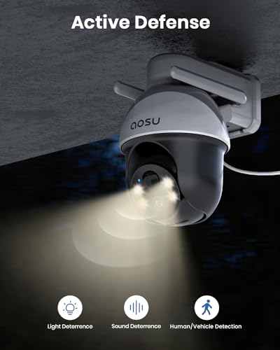 AOSU Solar Wireless Outdoor Security Camera System (2 Pack)